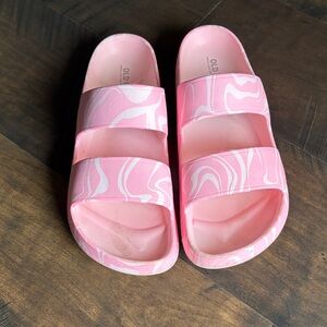Old Navy Kids Pink Marble Slide Sandals
